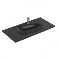 VILLEROY & BOCH Antao umývadlo na skrinku 1000 x 500 mm s otvorom pre batériu, so krytým prepadom Pure Black C+ 4A76ABR7