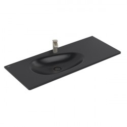 VILLEROY & BOCH Antao umývadlo na skrinku 1200 x 500 mm s otvorom pre batériu, bez prepadu ľavé Pure Black C+ 4A77L2R7