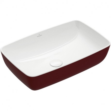 VILLEROY & BOCH Artis umývadlo na dosku (miska) hranaté 58 x 38 cm, Bordeaux, 417258BCS9