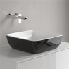 VILLEROY & BOCH Artis umývadlo na dosku (miska) hranaté 41 cm Coal Black, 417841BCT8