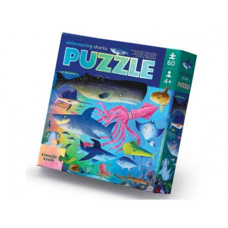 Crocodile Greek Puzzle holografické Žralok 60ks