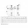 HERZ filter pre studenú pitnú vodu DN25 s membránovým redukčným tlakovým ventilom, 2 3011 03