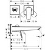 Hansgrohe Logis umývadlová batéria pod omietku Fine 2-otvorová s výtokom 20,5cm, EcoSmart, matná čierna 71256670