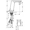 Hansgrohe Metris S elektronická umývadlová batéria s ovládaním teploty na batériovú 6V prevádzku, chróm 31100000