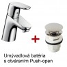 Hansgrohe Focus páková umývadlová batéria 70 s výpusťou, Push-Open chróm 31604000