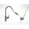 Hansgrohe Focus M41 páková drezová batéria 240 tvar J s vyťahovacou sprškou 2jet vzhľad nerez 31815800