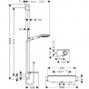 Hansgrohe Raindance Select E sprchový set 120 3jet 90cm s termostatom Ecostat Select chróm 27039000