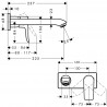 Hansgrohe Metris umývadlová batéria k telesu pod omietku výtokom 225 mm chróm 31086000