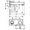 Hansgrohe Talis S páková umývadlová batéria pod omietku s výtokom 225mm s neuzatvárateľným odtokom chróm 72110000