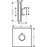 Hansgrohe ShowerSelect Glass termostatická batéria Highflow pod omietku, biela/chróm, 15734400