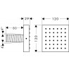 AXOR ShowerSolutions sprchový modul 120 x 120 mm, pod omietku, chróm 28491000