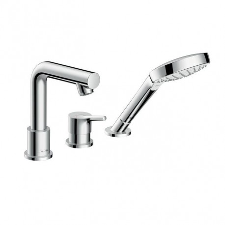 Hansgrohe Talis S páková trojotvorová batéria na okraj vane so sadu Secuflex chróm 72416000