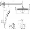 Hansgrohe Raindance Select S sprchový systém 240 2jet s termostatom ShowerSelect S pod omietku chróm, 27297000