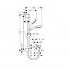 Hansgrohe Croma Select E sprchový set Vario s termostatom Ecostat Comfort a tyčou 0,65m biela/chróm 27081400