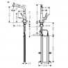 Hansgrohe Metris M71 drezová stojanková batéria 320 s vyťahovacím výtokom 1jet sBox chróm 73812000