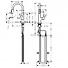 Hansgrohe Talis M51 drezová batéria 200 s vyťahovacou spŕškou 2jet sBox chróm, 73851000