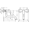 Hansgrohe Focus M41 páková drezová batéria, chróm 31825000