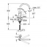 GROHE QuickFix Start Curve batéria drezová stojanková chróm 31554001