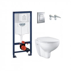 Grohe Solido set modul Rapid SL, misa WC Bau Ceramic, sedátko, tlačidlo Skate Cosmo chróm 38772001G2