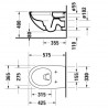 DURAVIT Architec set 2v1 závesná WC misa Rimless 2572090000 s WC sedátkom SoftClose, biela 45720900A1