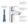 Grohe QuickFix Start umývadlová batéria, studený štart, úsporná, s výpusťou chróm, 31137002