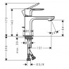 Hansgrohe Rebris S umývadlová batéria, CoolStart, s výpusťou, matná čierna, 72513670