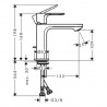 Hansgrohe Rebris S umývadlová batéria 110, CoolStart, s výpusťou, chróm, 72519000