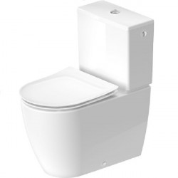 Duravit SOLEIL by Starck 37 x 65 cm stojaca WC kombi misa Rimless, odpad Vario, biela 2011090000