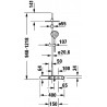 Duravit Shelf sprchový setstermostat s ručnou a hornou sprchou 230 mm,MinusFlow, chróm /biela TH4382008005