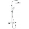 Duravit Shelf sprchový set s termostatom s ručnou a hornou sprchou 230 mm, chróm /biela TH4380008005