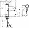 HANSGROHE Tecturis S 110 batéria umývadlová stojanková, CoolStart, EcoSmart+, chróm 73312000