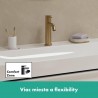 HANSGROHE Tecturis S 110 batéria umývadlová stojanková s odtokovou súpravou s tiahlom kartáčovaný bronz 73310140