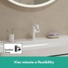 HANSGROHE Tecturis S 110 batéria umývadlová stojanková s odtokovou súpravou s tiahlom matná biela 73323700