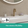 HANSGROHE Tecturis S 150 batéria umývadlová stojanková, CoolStart, EcoSmart+, kartáčovaný bronz 73341140