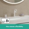 HANSGROHE Tecturis S 150 batéria umývadlová stojanková, CoolStart, EcoSmart+, matná biela 73341700