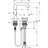 HANSGROHE Tecturis S 150 batéria umvývadlová stojanková 2-otvorová s odtokovou súpravou kartáčovaný bronz 73353140