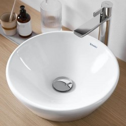 Duravit D-NEO umývadlo na dosku 40 x 40 cm kruhová miska bez prepadu, biela 2371400070