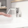 GROHE EuroSmart batéria umývadloá elektronická tvar L výška 138 bez výpuste (na 6V, manuálna /bezdotyková) chróm 23975003