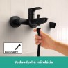 Hansgrohe REBRIS S SET 4V1 vaňová zostava s pákovu batériou nástennou 72440670, sprcha 24111670, čierna matná 442608