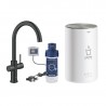 Grohe Red Duo drezová batéria s ohrevom vody a filtráciou, zásobník M, Velvet Black 30083KS1