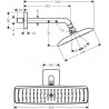 Hansgrohe Raindance E hlavová sprcha 360 Air 1jet so sprchovým ramenom 240mm chróm 27371000