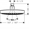 Hansgrohe Croma Select E hlavová sprcha 180 2jet EcoSmart + sprchové rameno chróm, 26528000S14
