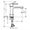 Hansgrohe Rebris S umývadlová batéria 110, CoolStart, matná čierna, 72520670