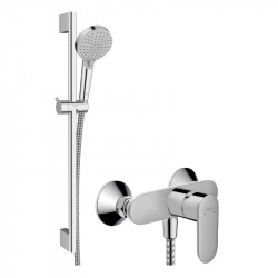 Hansgrohe Vernis Blend SET 2v1 set sprchový s nástennou s tyčou 65cm 26275000 a batériou 71640000, chróm 433905