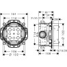 Hansgrohe iBox1 základné teleso universal pod omietku, 01800180