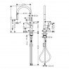 Hansgrohe Talis M54 drezová batéria 210 s vyťahovacím výtokom 1jet, chróm, 72802000