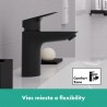 Hansgrohe Logis SET 3v1 sada pre vaňu a umývadlo, matná čierna, 71400670+71107670+24303670