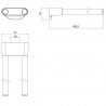 EMCO držiak uterákov FLOW 430 mm, 2-ramenný čierna