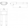 EMCO držiak uterákov FLOW 430 mm, 2-ramenný chróm