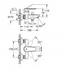 Grohe START Edge set 3v1, umývadlová batéria, nástenná vaňová batéria so sprchovým setom 90 cm chróm, 451696